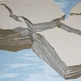 Dead sea mud 20X20 CM - Layered artisinal print