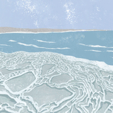 Salt beaches at the dead sea - Fine art print Poster 50*70 cm