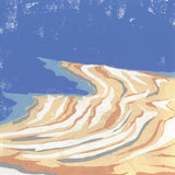 Withdrawal of the sea 20X20 CM - Layered artisinal print