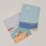 A6 Pocket notebook set - Ibex pocket & Blue Mountains designs